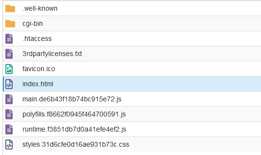 CPanel File System Screenshot